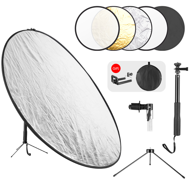 Reflector 5 In 1 110Cm - ポータブル折りたたみ式フォトライト,リフレクター,キャリングバッグ付きラウンド反射板,60/110cm