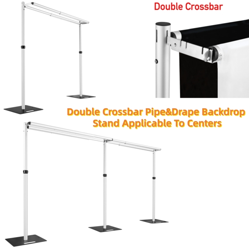 Photography Backdrop Stand Kit - ダブルクロスバーバックドロップ背景スタンドフレームサポートシステム（写真撮影、フォトスタジオ、ビデオ、モスリン、グリーンスクリーン用）