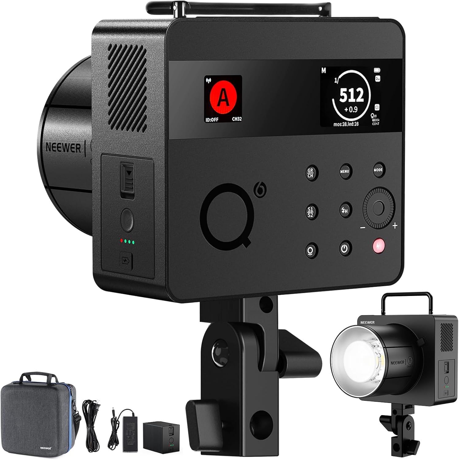 Studio Strobe Hss Ttl - NEEWER 600Ws 2.4G TTL屋外スタジオフラッシュ アプリ制御、1/8000秒HSS 30Wバイカラーモデリングランプ