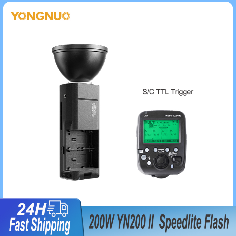Wireless Flash Trigger 2.4G - YONGNUO YN200II 2.4G ワイヤレススピードライトフラッシュ 1/8000s HSS