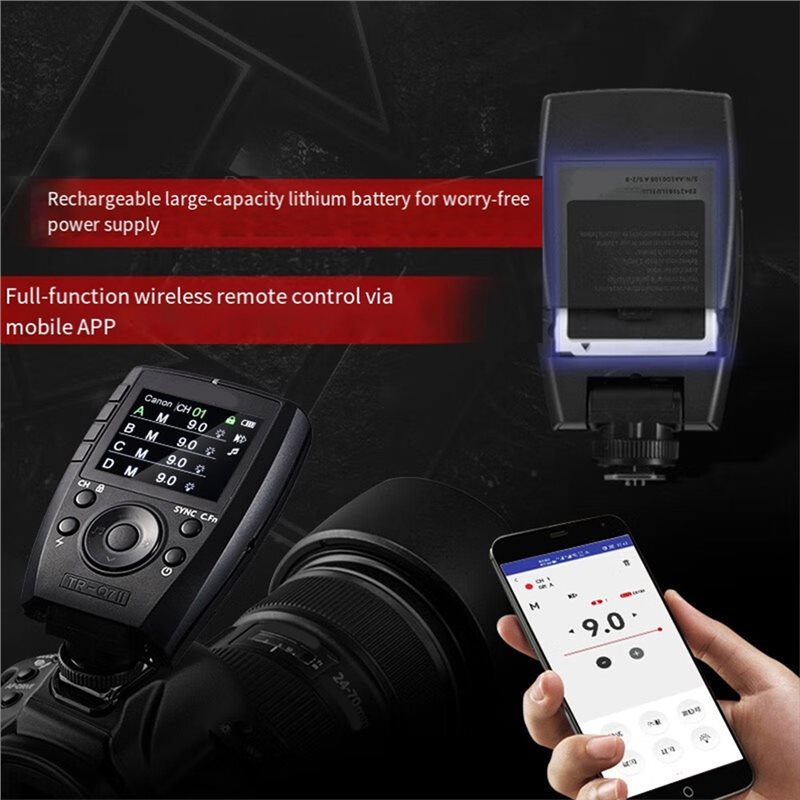 Wireless Flash Trigger 2.4G - SQPP-TR-Q7II 2.4GワイヤレスフラッシュトリガーTTLリモートコントローラー、キヤノン、ニコン、オリンパス対応、送信機