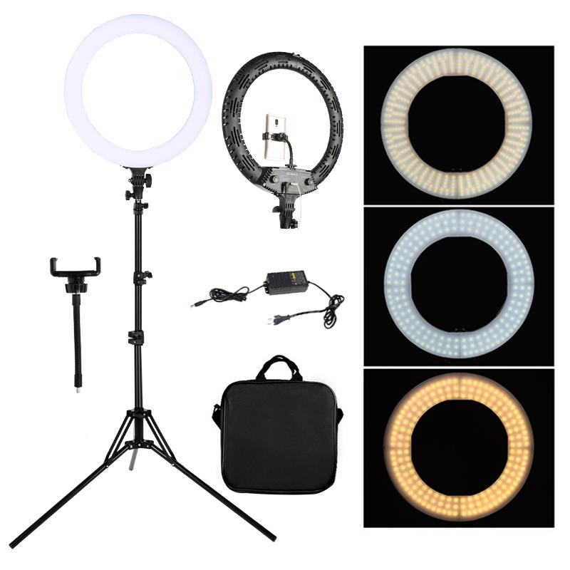 Ring Light 18 Inch Studio - Walkingway-調整可能な三脚付き18インチledリングライト,写真スタジオ照明,ビデオ,メイクアップ,ライブyoutubeビデオ