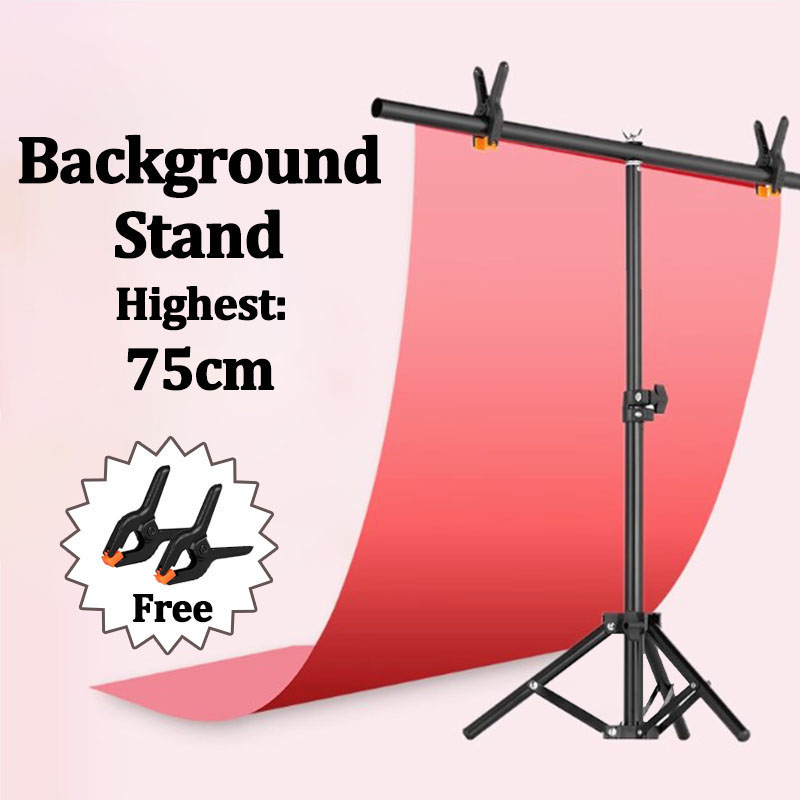 Photography Backdrop Stand Kit - T 字型写真撮影の背景スタンドフォトスタジオ T 字型サポートライトスタンドミニホルダー三脚 PVC 背景布紙