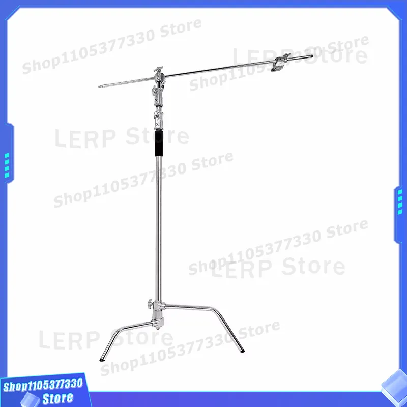 Studio Light Stand 3M Heavy Duty - 3mヘビーデューティーCスタンドライトサポート、3.5フィートグリップアームとスタジオヘッド付き、ビデオ撮影用調整可能な写真撮影機材