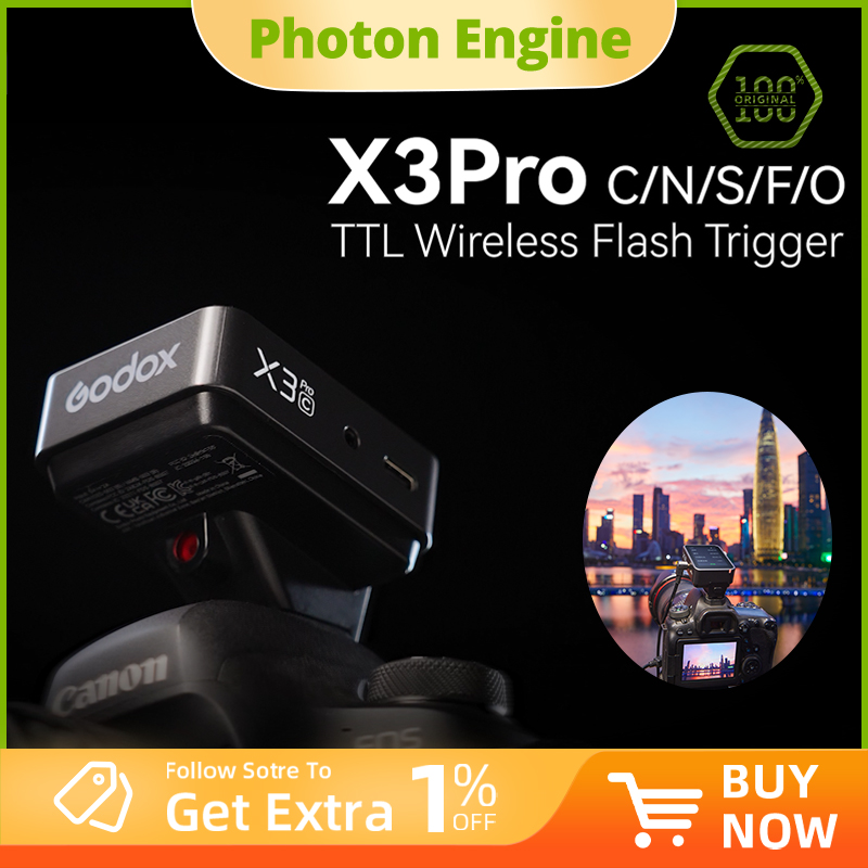 Wireless Flash Trigger 2.4G - 新しいGodox X3pro TTL HSS 2.4GワイヤレスフラッシュトリガーOLEDタッチスクリーン送信機、キヤノン、ニコン、ソニー、富士フイルム用急速充電対応