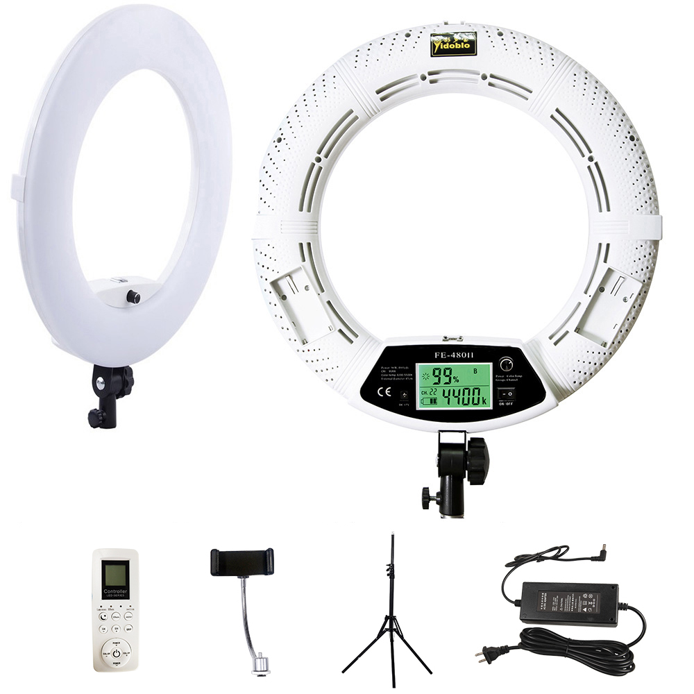 Ring Light 18 Inch Studio - プロフェッショナルLEDランプ96W,18インチ (ydoblofe480),ランプ,スタジオ,美容院,メイクアップ,vlog用のカラーリングライト