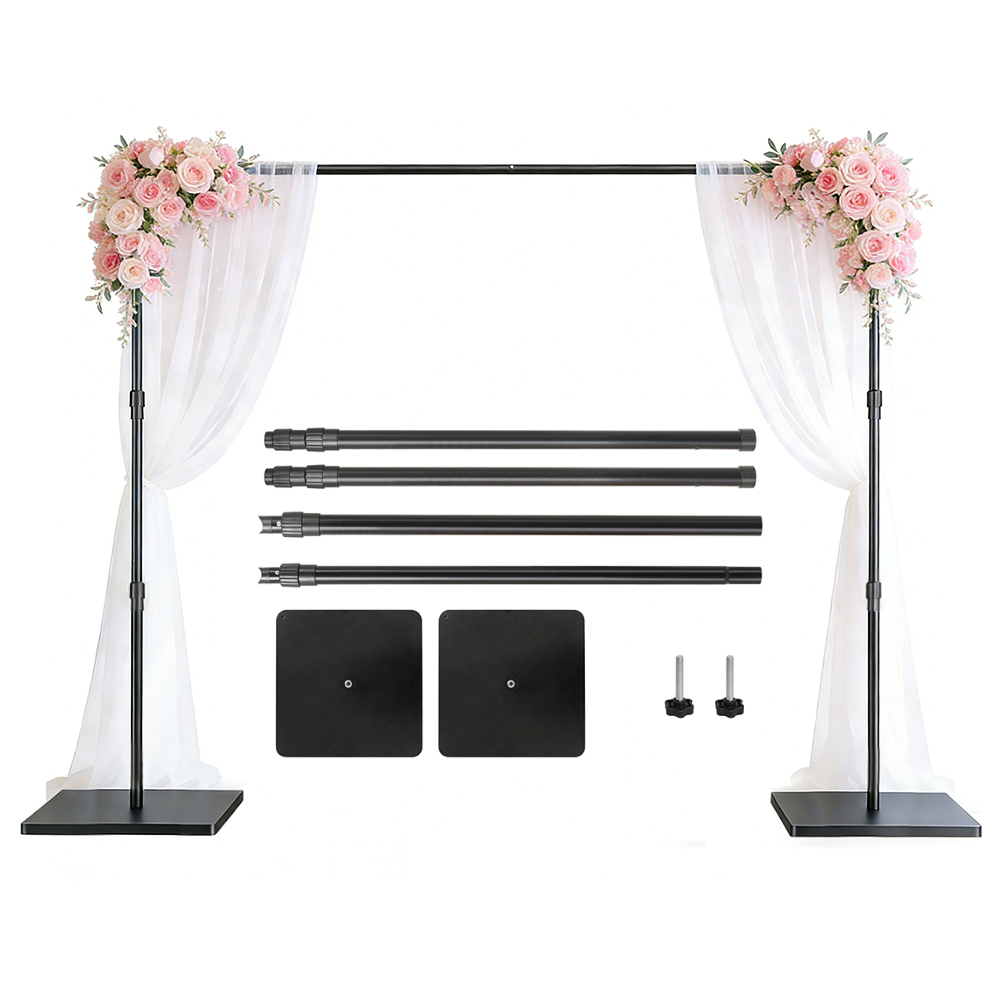 Photography Backdrop Stand Kit - 2.4×3mヘビーデューティー背景スタンド、写真背景サポート、スタジオライト三脚、写真キャンバスフレームシステムキット
