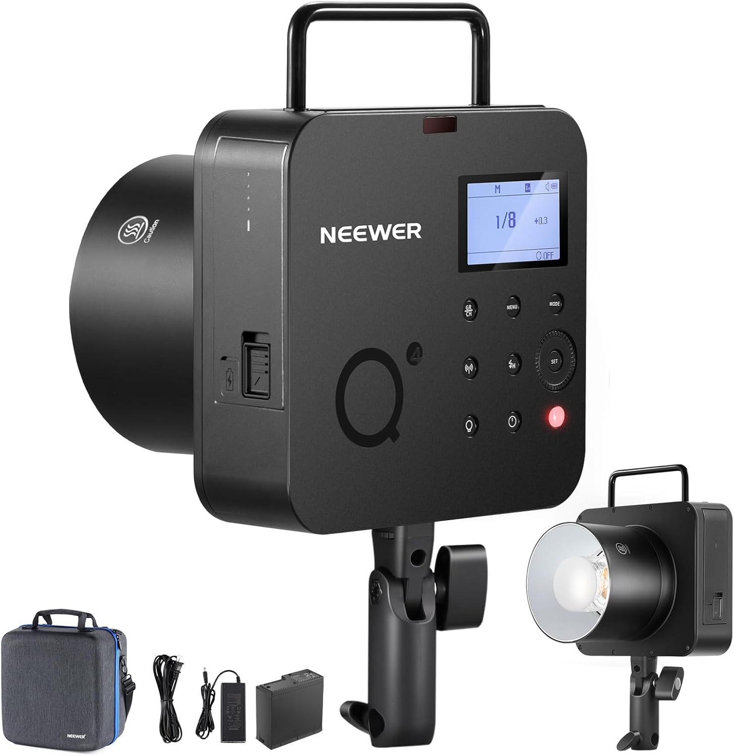 Studio Strobe Hss Ttl - NEEWER Q4 400Ws 2.4G TTL屋外スタジオフラッシュ、1/8000秒HSS 30Wモデリングランプ、ボーエンズマウントモノライト、写真撮影用ストロボライト