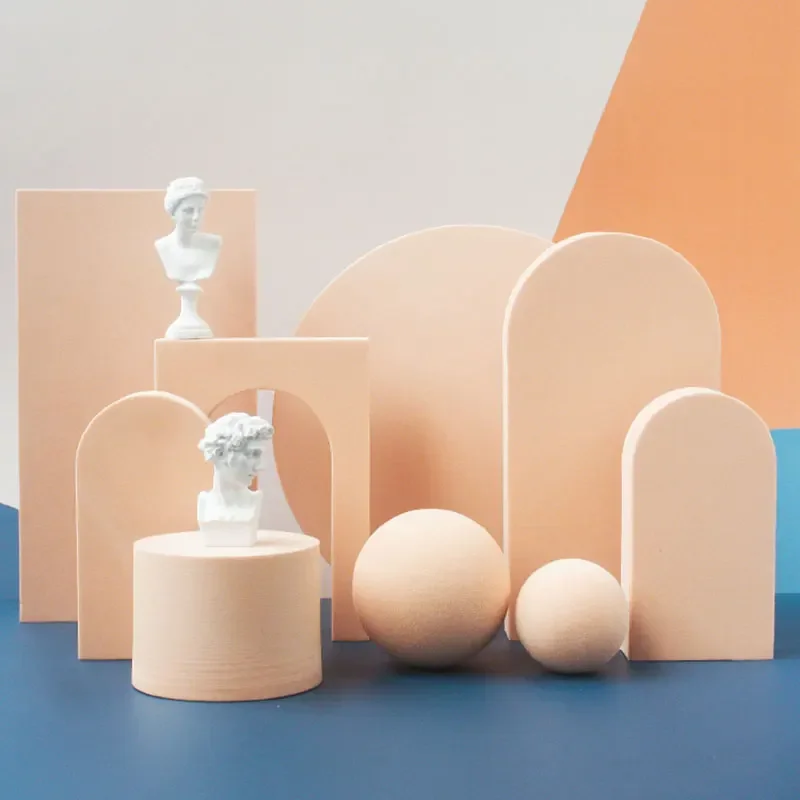 Photography Backdrop Stand Kit - 幾何学的な形のスポンジブロック,ジュエリー,化粧品,写真スタジオ,3Dシーンの装飾