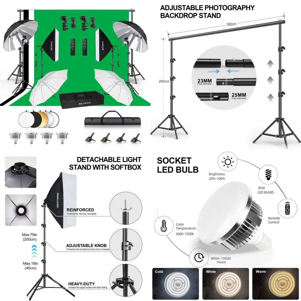 調整可能な写真撮影用背景スタンドキット（2.6x3m） |  - Photography Backdrop Stand Kit のレビューと価格