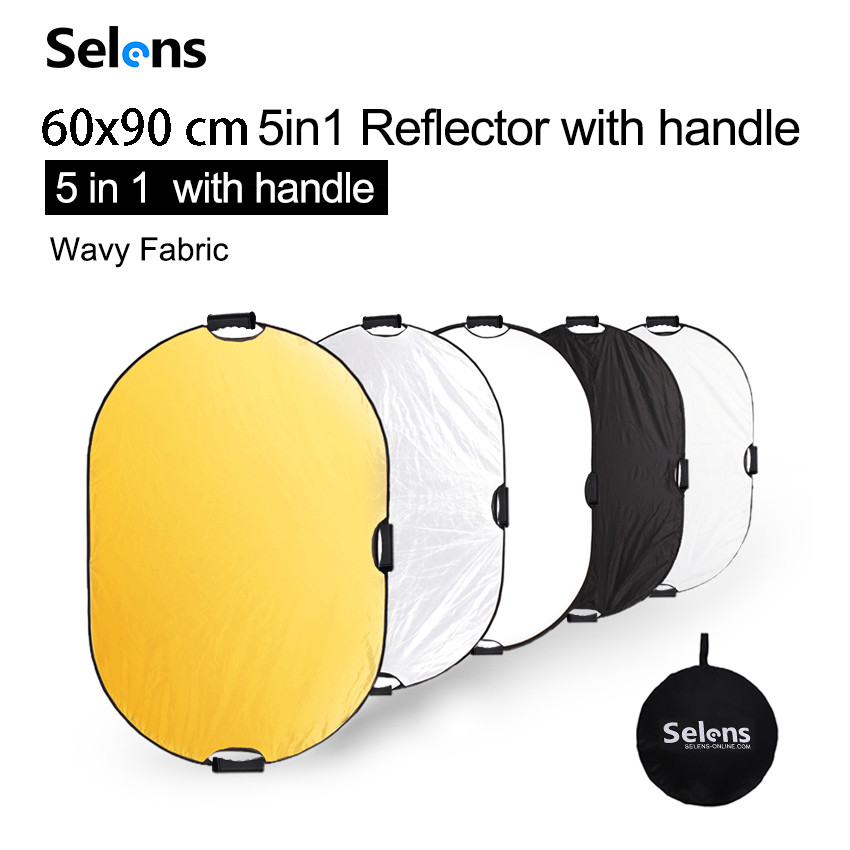 Selens-写真反射5 in 1、折りたたみ式ポータブルラ - Reflector 5 In 1 110Cm のレビューと価格