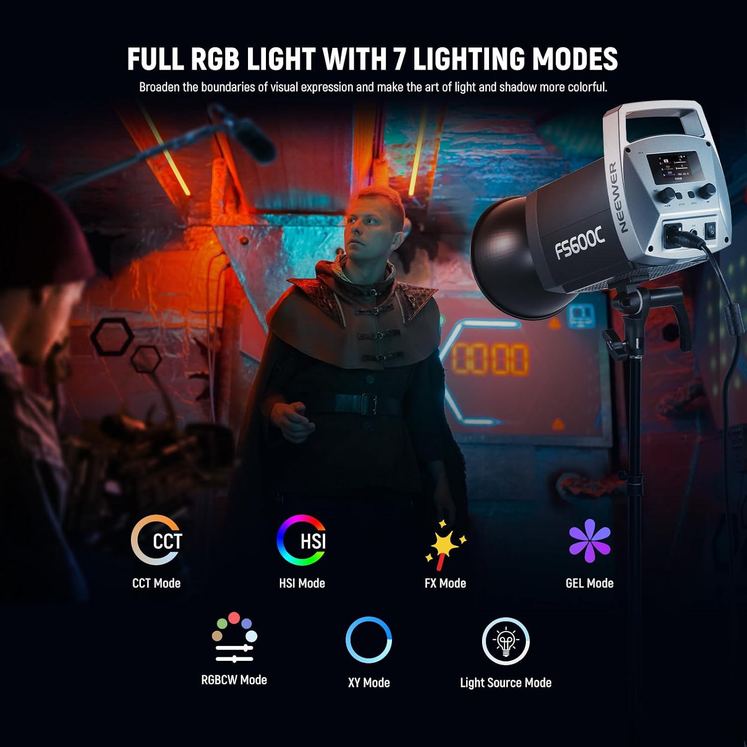 NEEWER FS600C 600W RGB COB LED - Studio Strobe Light 600W のレビューと価格