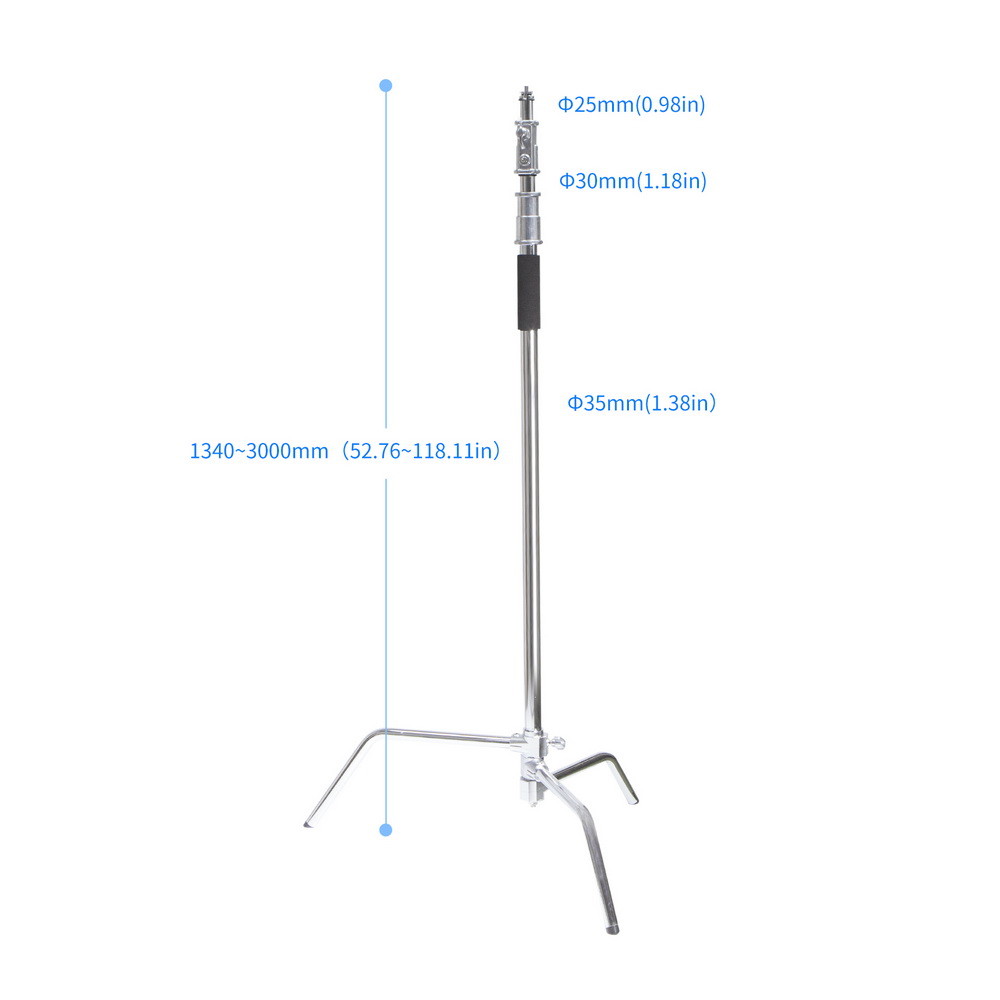 Selens 3M ステンレス製ヘビーデューティーCスタンド - Studio Light Stand 3M Heavy Duty のレビューと価格