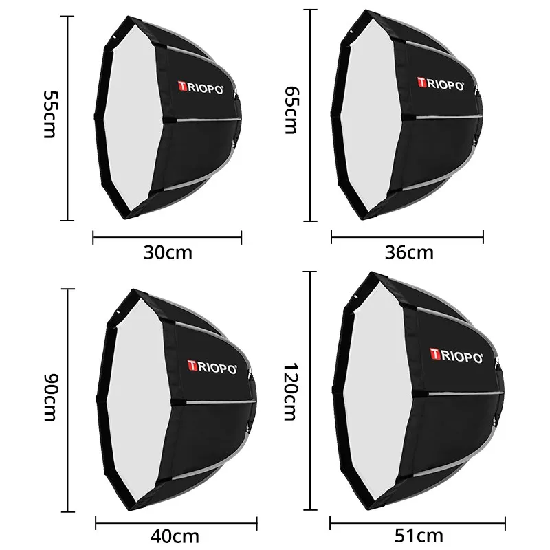 Triopo 55/65/90/120cm オクタゴンソフト - Softbox 120Cm Octagon のレビューと価格