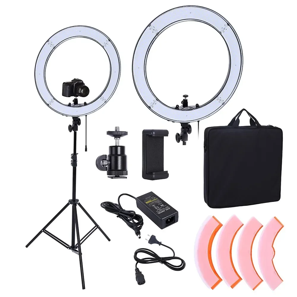 18インチ（48cm）LEDリングライト、スタジオ撮影照明、 - Ring Light 18 Inch Studio のレビューと価格