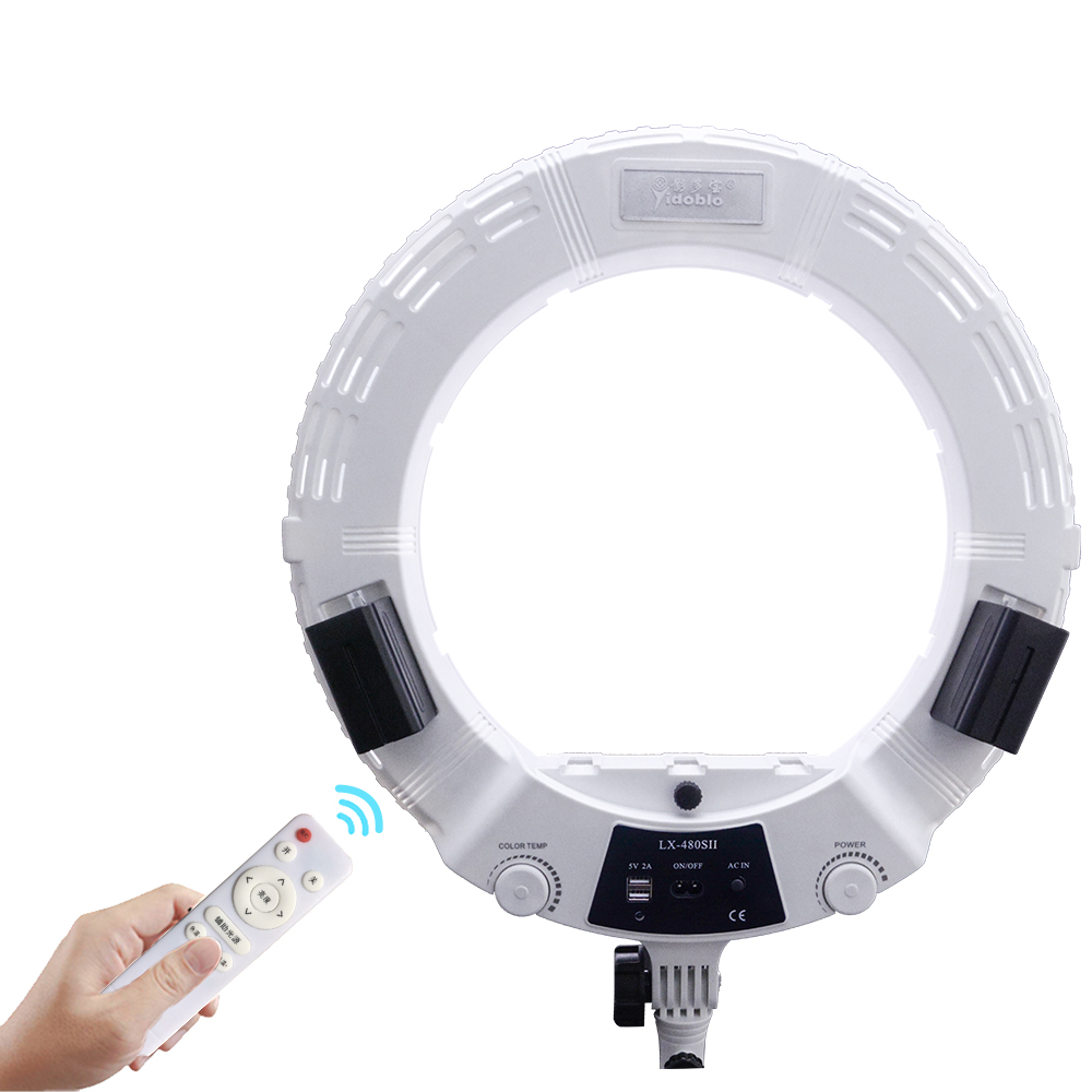 Selfieリングライトランプ三脚18インチyidoblo  - Ring Light 18 Inch Studio のレビューと価格