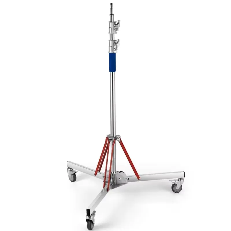 車輪付きで高さ調節可能なC型スタンド三脚。頑丈な3mステンレ - Studio Light Stand 3M Heavy Duty のレビューと価格