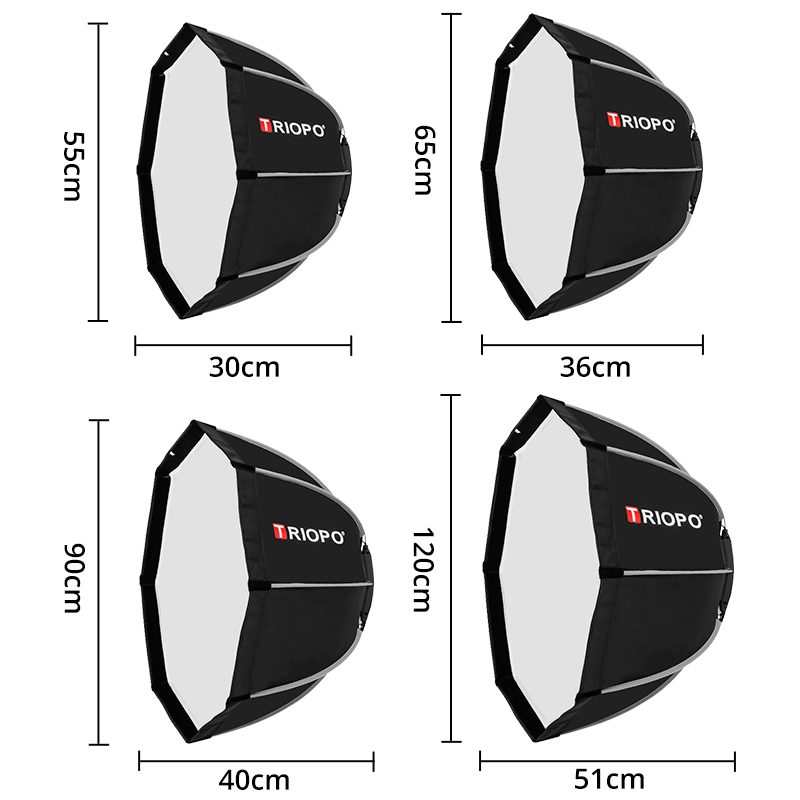Triopo-フックとケーブルホルダー付きのソフトボックス9 - Softbox 120Cm Octagon のレビューと価格