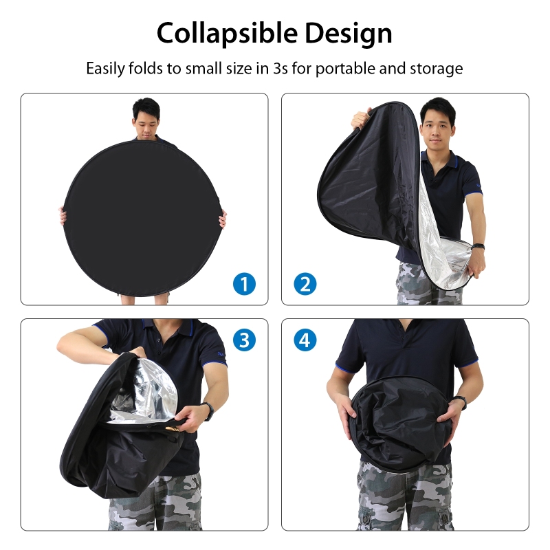 PULUZ 5 色 1 写真撮影用リフレクターボード 60  - Reflector 5 In 1 110Cm のレビューと価格