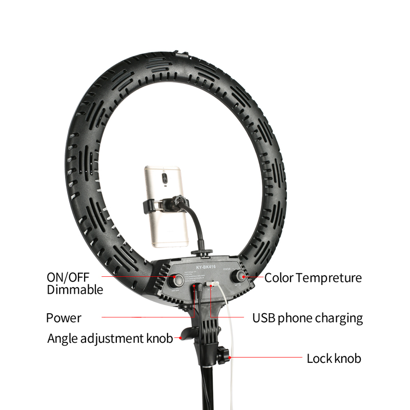 Walkingway-調整可能な三脚付き18インチledリン - Ring Light 18 Inch Studio のレビューと価格