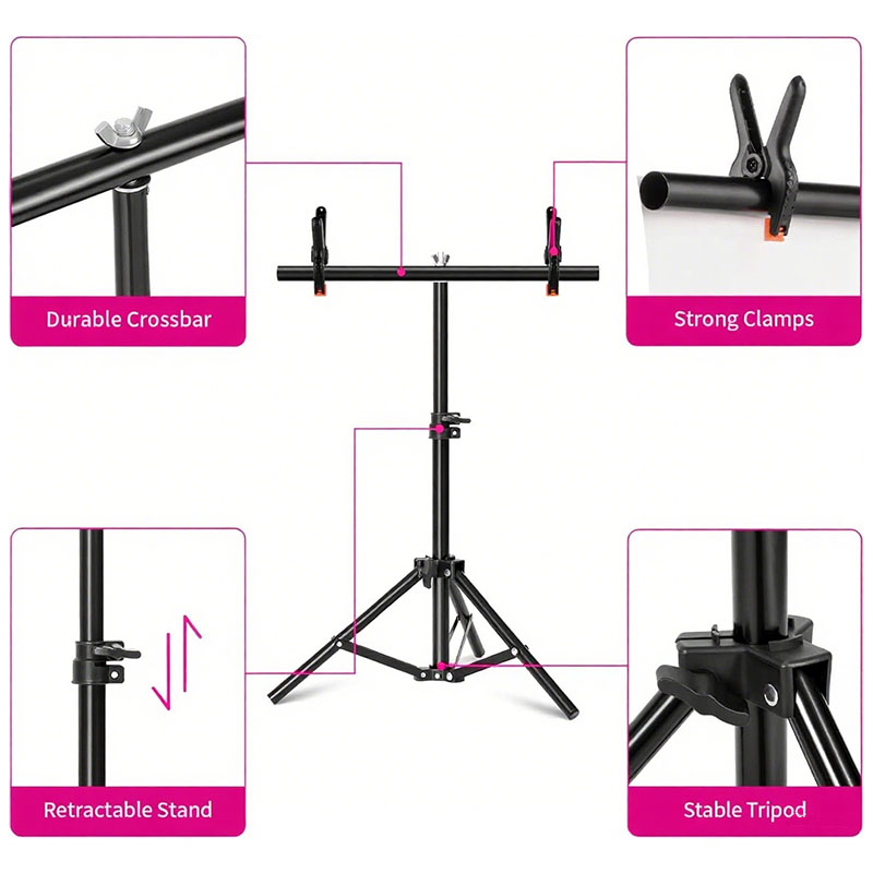 T 字型写真撮影の背景スタンドフォトスタジオ T 字型サポー - Photography Backdrop Stand Kit のレビューと価格
