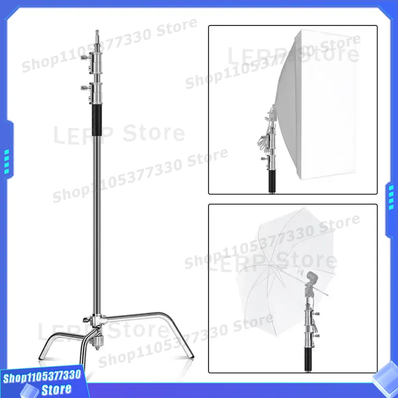 3mヘビーデューティーCスタンドライトサポート、3.5フィー - Studio Light Stand 3M Heavy Duty のレビューと価格