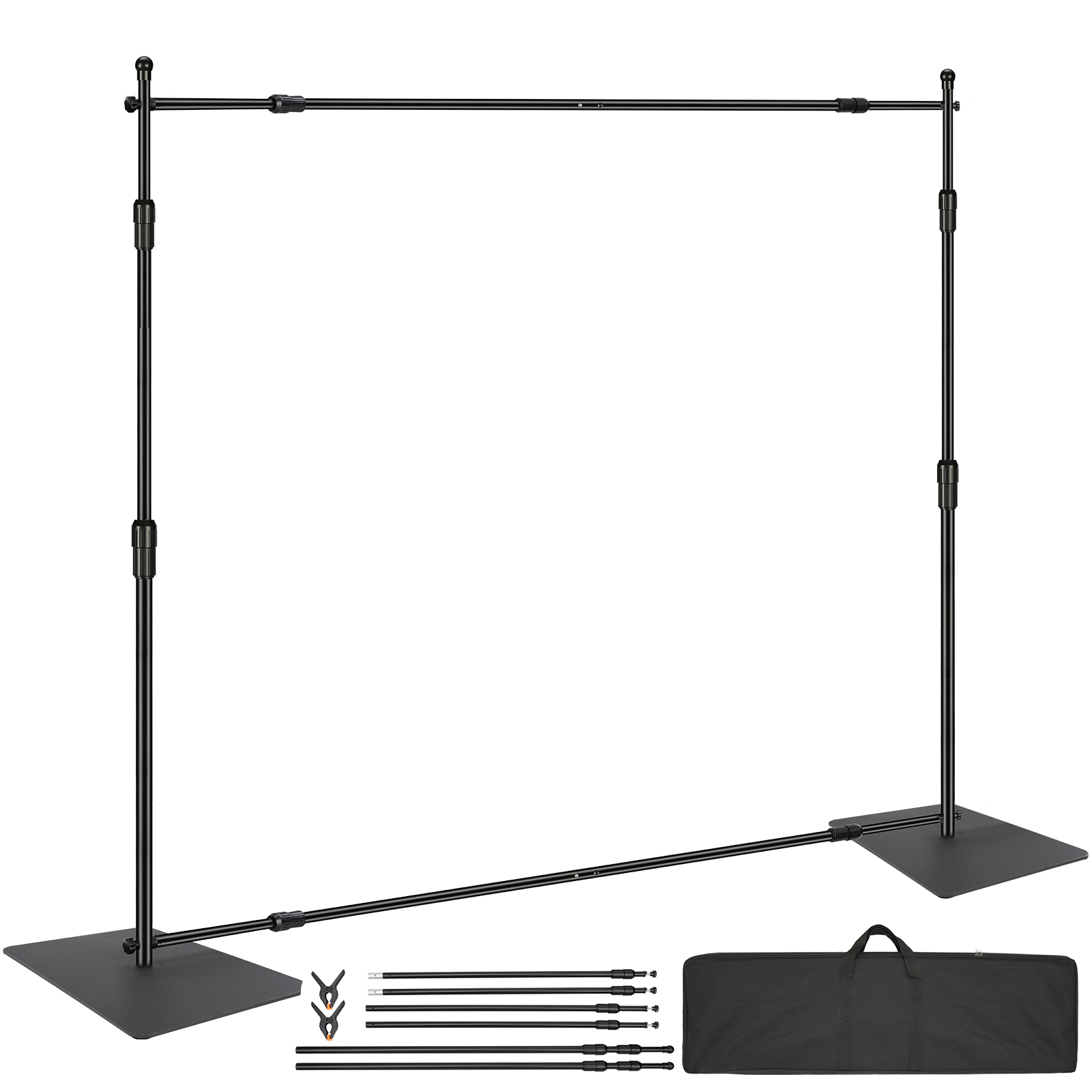 幅3m×奥行き3mのパイプ＆ドレープキット。6つのクランプと - Photography Backdrop Stand Kit のレビューと価格