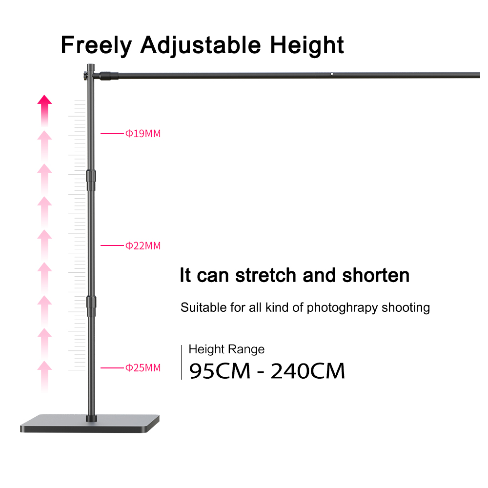 2.4×3mヘビーデューティー背景スタンド、写真背景サポート - Photography Backdrop Stand Kit のレビューと価格