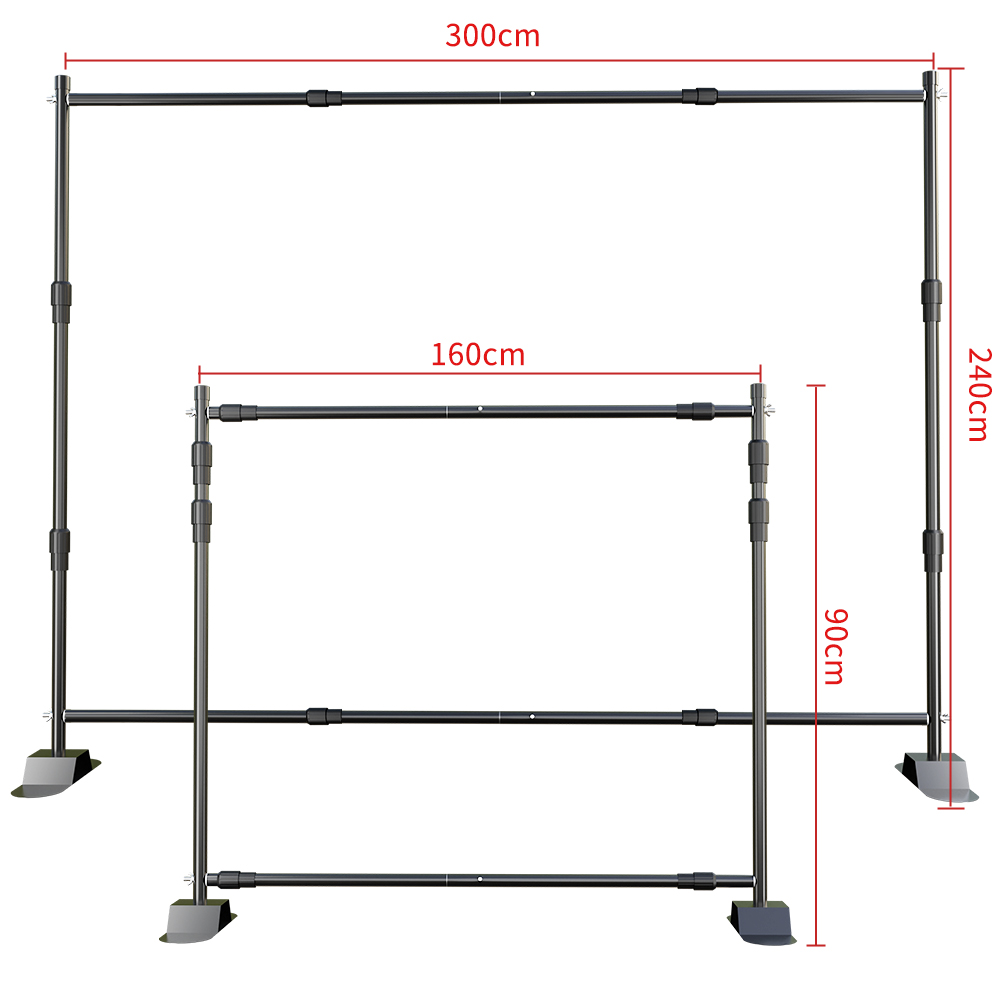 2.4x3M 多用途ヘビーデューティーバックドロップスタンド - Photography Backdrop Stand Kit のレビューと価格