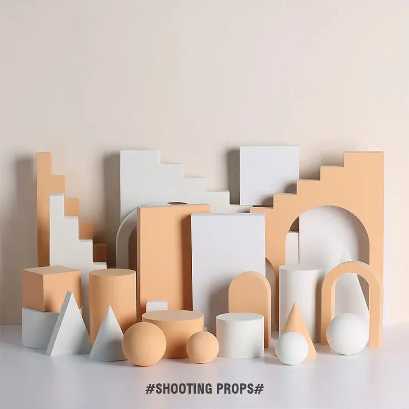 幾何学的な形のスポンジブロック,ジュエリー,化粧品,写真スタ - Photography Backdrop Stand Kit のレビューと価格