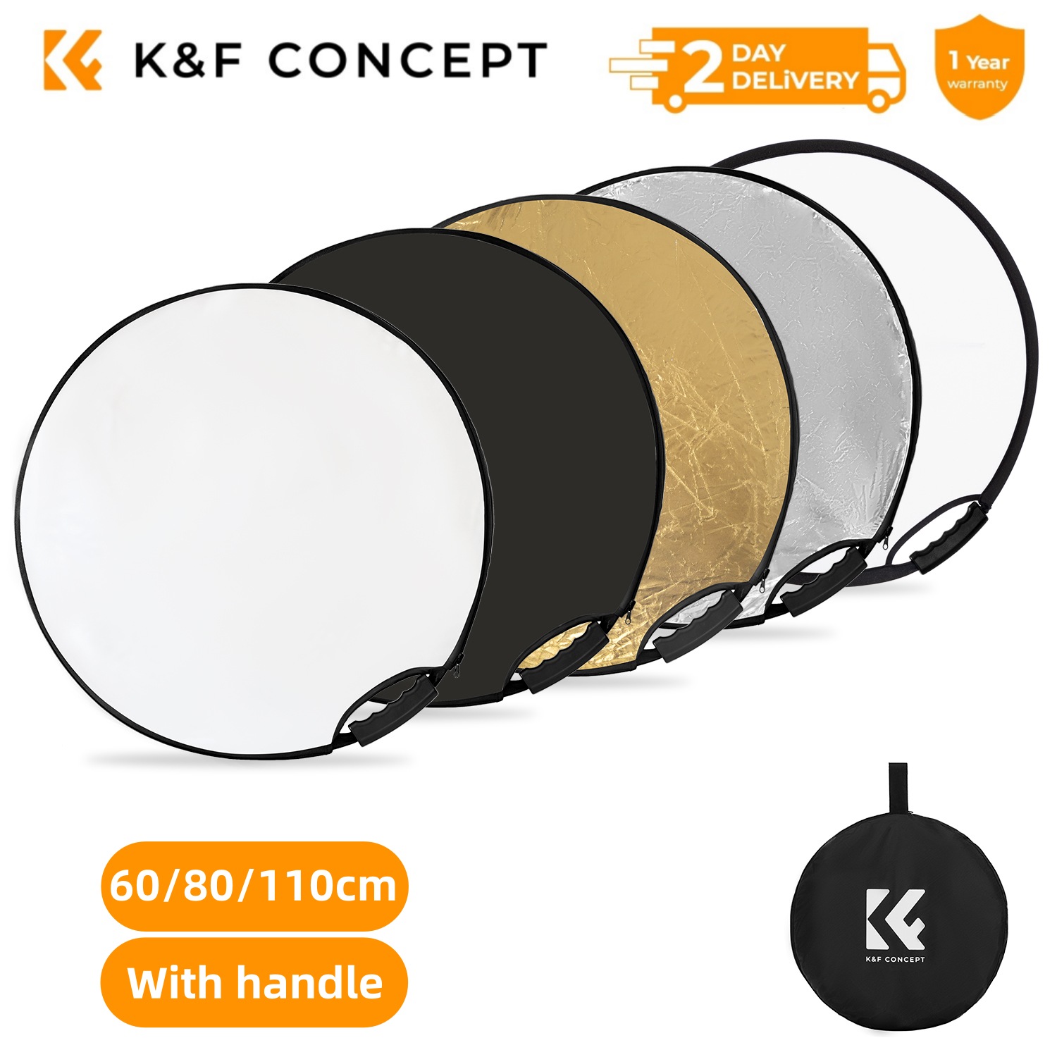 K&F CONCEPT 5-in-1 ライトリフレクター ハ - Reflector 5 In 1 110Cm のレビューと価格
