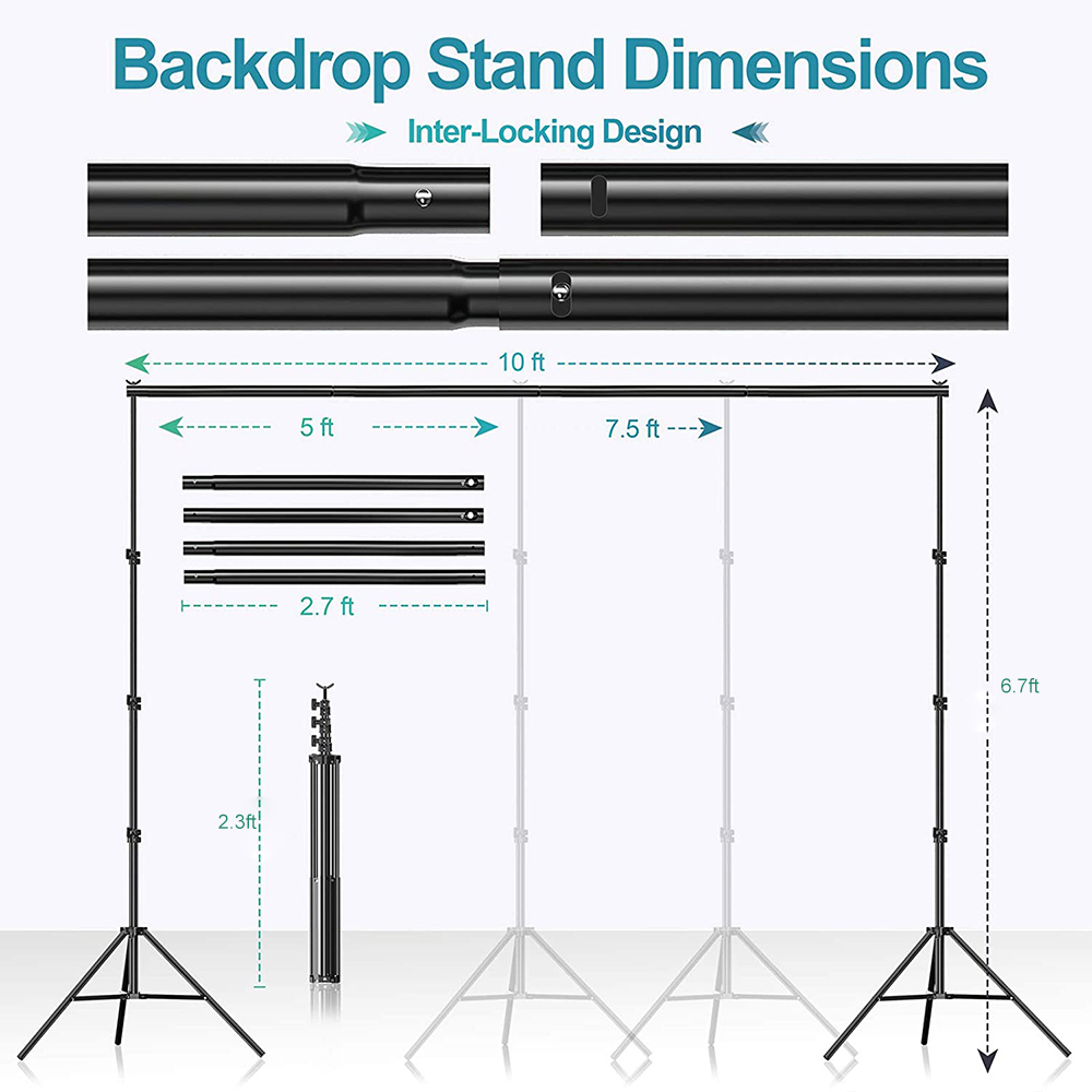 費用対効果の高い写真スタジオ機材セットには、背景スタンド、リ - Photography Backdrop Stand Kit のレビューと価格