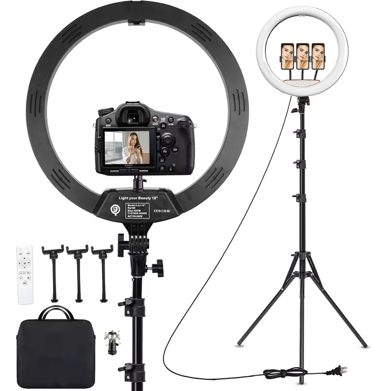 18インチリングライトフォトスタジオランプ、78インチ三脚ス - Ring Light 18 Inch Studio のレビューと価格