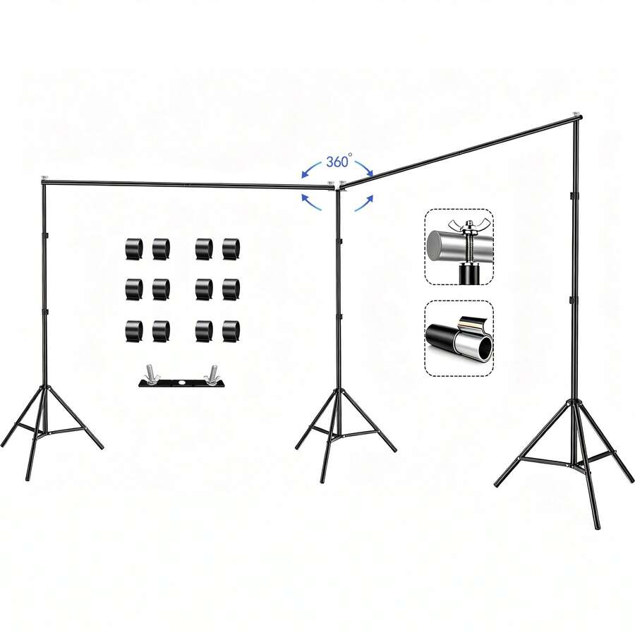20フィート×7フィートの背景スタンド。高さ調整可能な背景ス - Photography Backdrop Stand Kit のレビューと価格