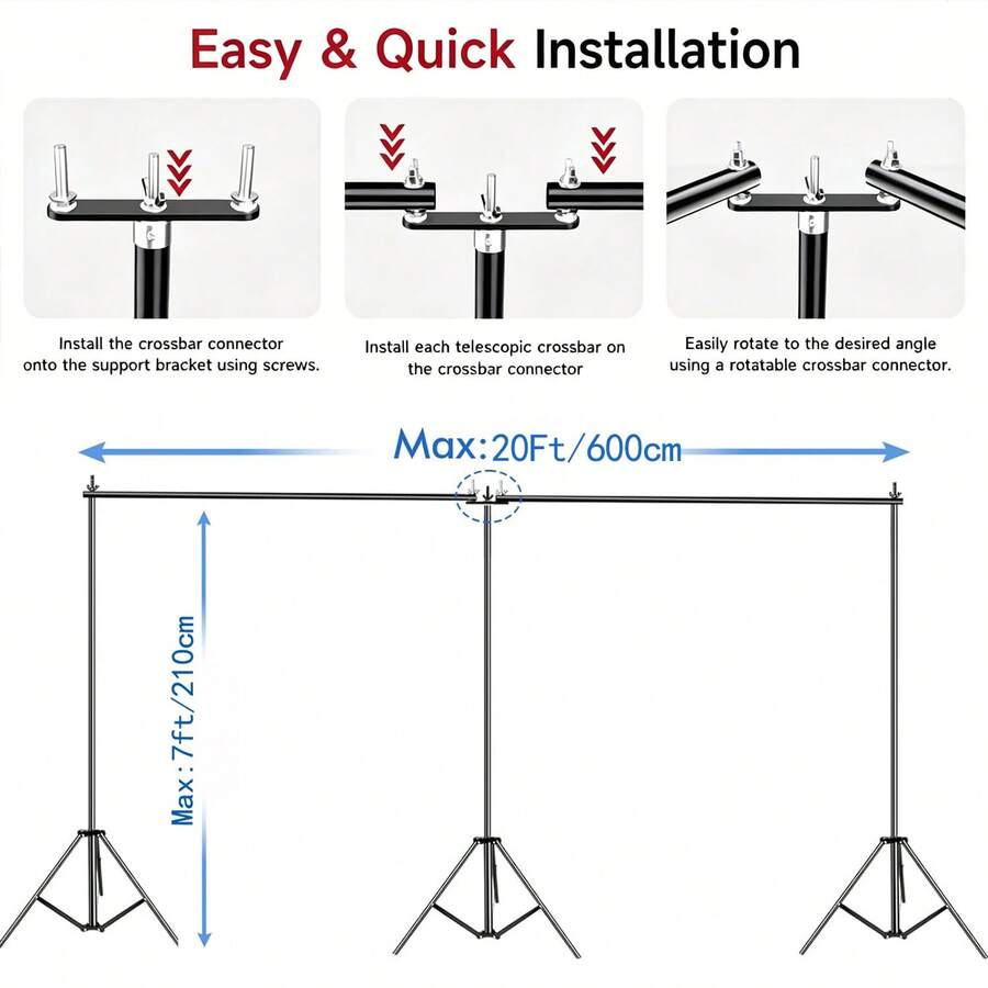 20フィート×7フィートの背景スタンド。高さ調整可能な背景ス - Photography Backdrop Stand Kit のレビューと価格