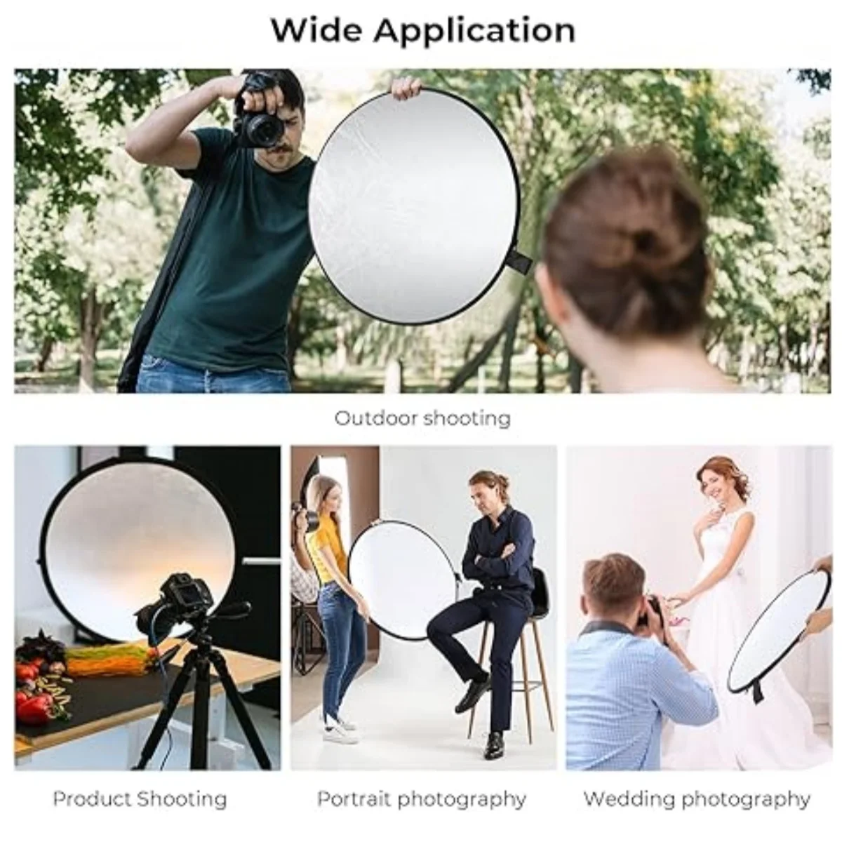 Gainvane-ポータブル写真リフレクター,円形,折りたた - Reflector 5 In 1 110Cm のレビューと価格