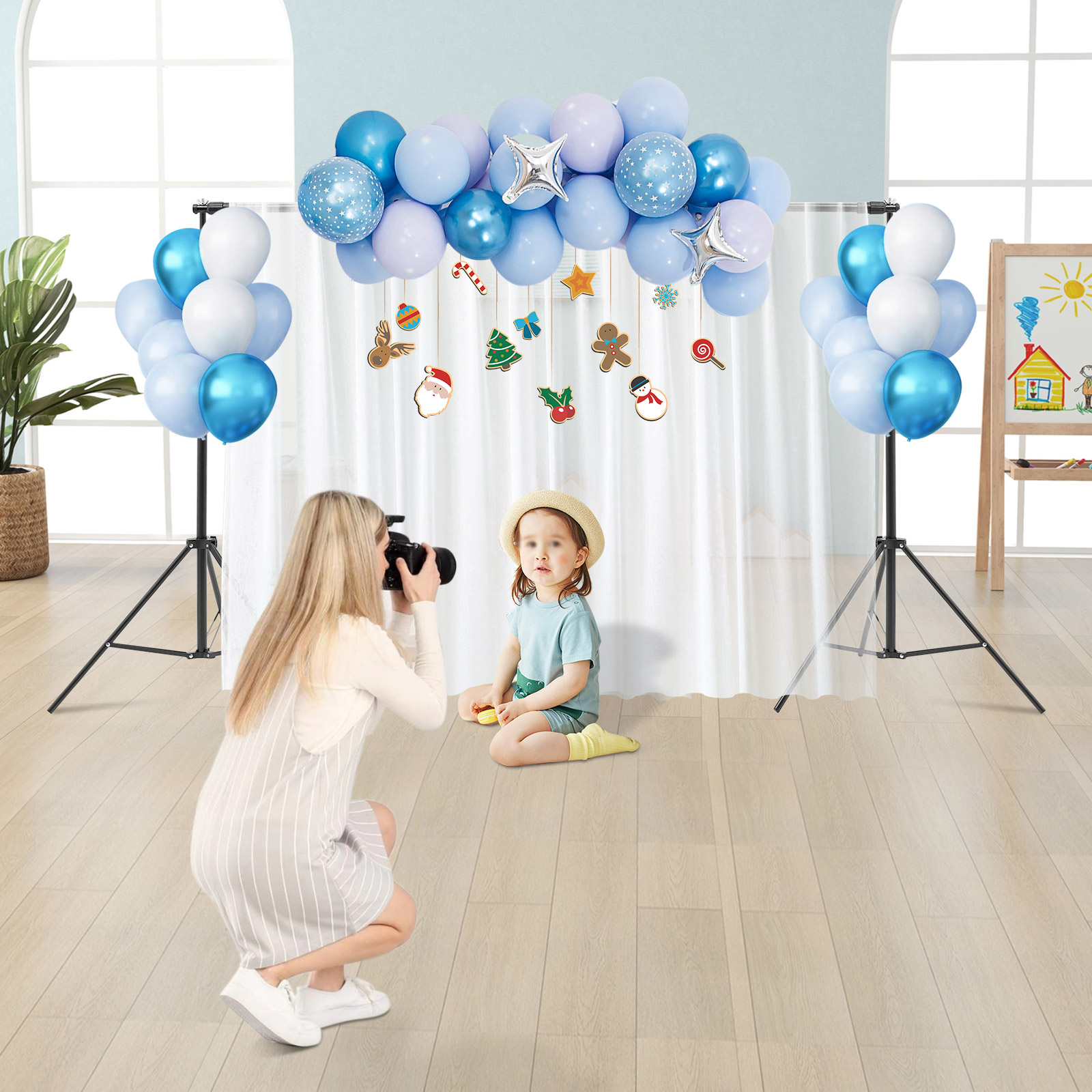 写真撮影用背景スタンドキット、スタジオ、結婚式、商品撮影用の - Photography Backdrop Stand Kit のレビューと価格