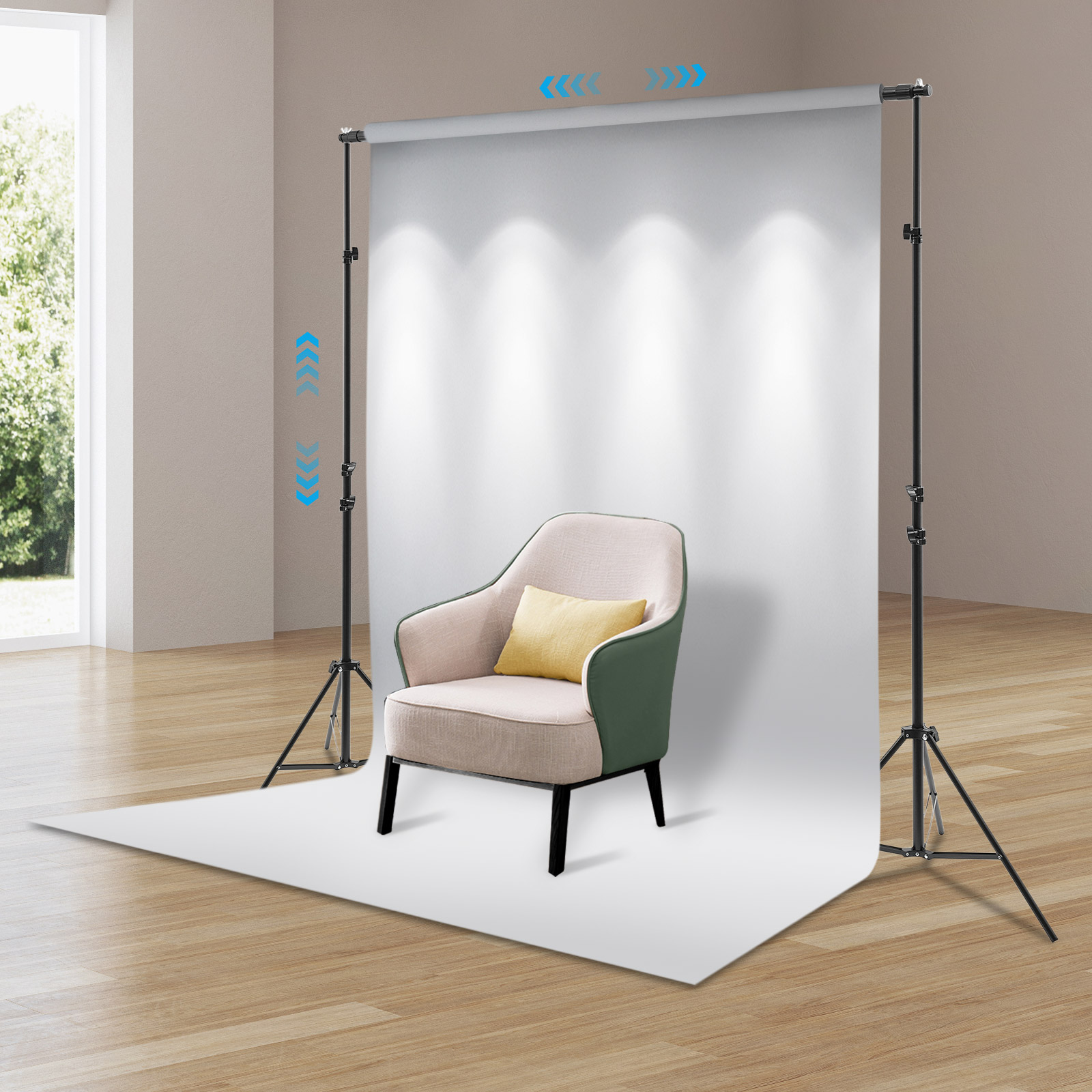 写真撮影用背景スタンドキット、スタジオ、結婚式、商品撮影用の - Photography Backdrop Stand Kit のレビューと価格