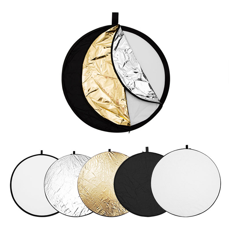 5 in 1 ラウンドリフレクター折りたたみ式写真補助光バッ - Reflector 5 In 1 110Cm のレビューと価格