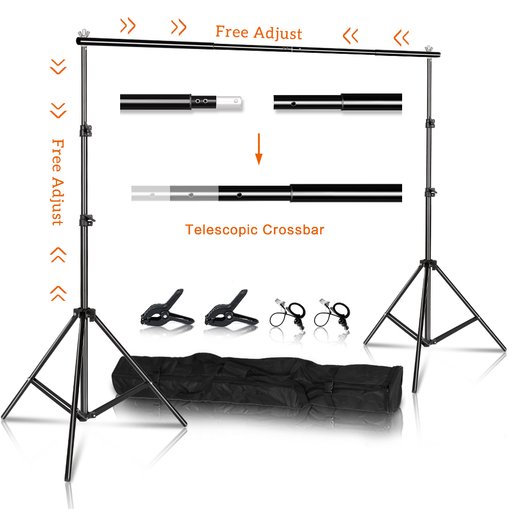 写真スタジオ背景撮影用バックドロップスタンド、バックドロップ - Photography Backdrop Stand Kit のレビューと価格